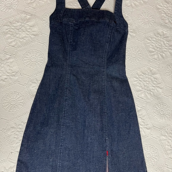 Guess, Cross-Back Denim Dress - Picture 4 of 14